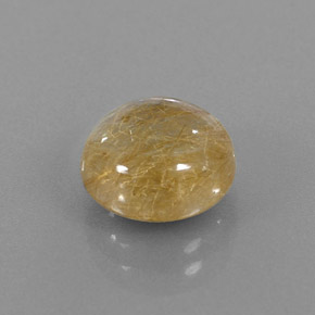 Quarzo rutilato naturale giallo da 3,81 ct, trasparente, trasparente/traslucido