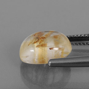 Quarzo rutilato naturale giallo da 5,05 ct, trasparente, trasparente/traslucido