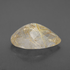 Quarzo rutilato naturale giallo da 8,34 ct, trasparente, trasparente/traslucido