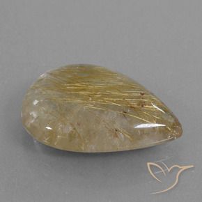Quarzo rutilo Oro medio naturale da 13.25 ct, Forma a pera, Trasparente
