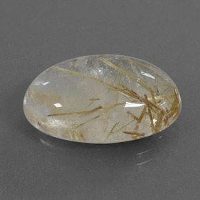 Quarzo rutilato naturale dorato da 18,47 ct, taglio ovale, trasparente