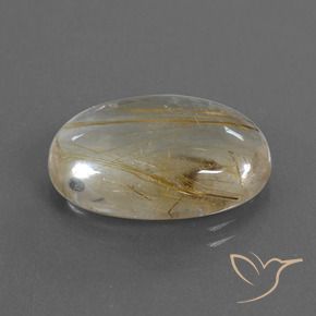 Quarzo rutilo Marrone Dorato Molto Chiaro naturale da 14.16 ct, Ovale, Trasparente