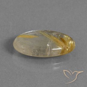 Quarzo rutilo Marrone Dorato Molto Chiaro naturale da 11.13 ct, Ovale, Trasparente