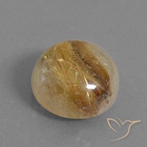 Quarzo rutilo Marrone Dorato Molto Chiaro naturale da 10.53 ct, Rotondo, Traslucido