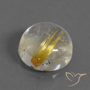 Quarzo rutilo Giallo Toscana naturale da 10.11 ct, Rotondo, Trasparente