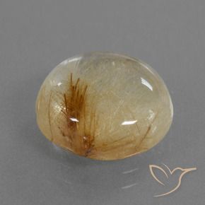 Quarzo rutilo Marrone Dorato Molto Chiaro naturale da 7.04 ct, Rotondo, Trasparente
