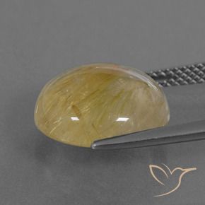 Quarzo rutilo Marrone Dorato Molto Chiaro naturale da 7.25 ct, Rotondo, Trasparente