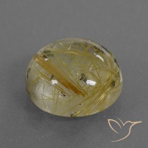 Quarzo rutilo Marrone Dorato Molto Chiaro naturale da 8.90 ct, Rotondo, Trasparente