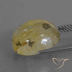 Quarzo rutilo Marrone Dorato Molto Chiaro naturale da 8.90 ct, Rotondo, Trasparente
