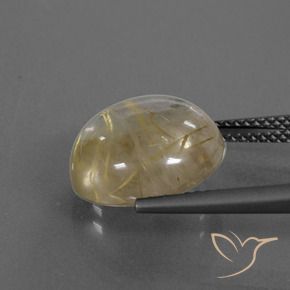 Quarzo rutilo Marrone Dorato Molto Chiaro naturale da 7.50 ct, Rotondo, Trasparente