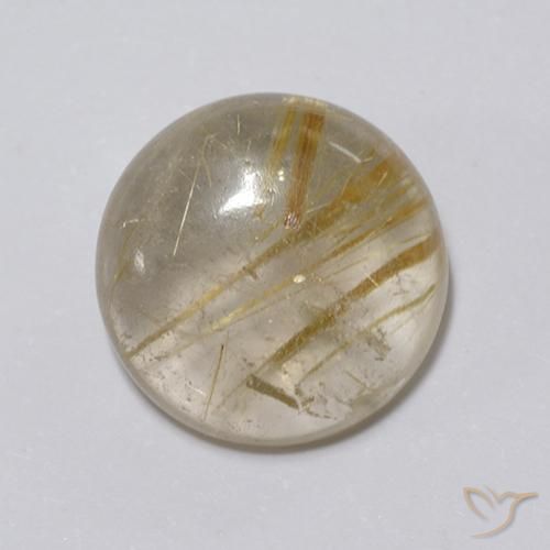 Quarzo rutilo Marrone Dorato Molto Chiaro naturale da 6.24 ct, Rotondo, Trasparente