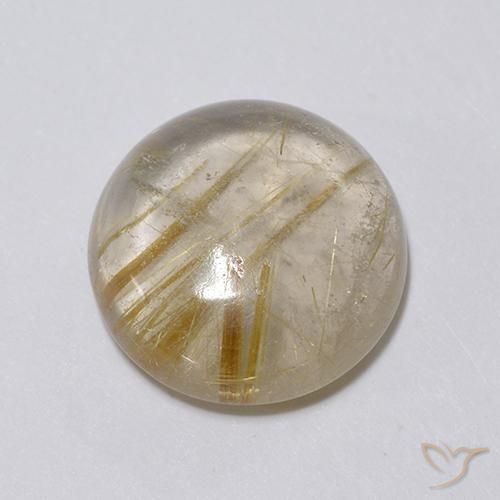 Quarzo rutilo Marrone Dorato Molto Chiaro naturale da 6.24 ct, Rotondo, Trasparente