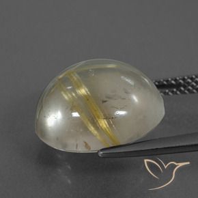 Quarzo rutilo Marrone Dorato Molto Chiaro naturale da 8.60 ct, Rotondo, Trasparente