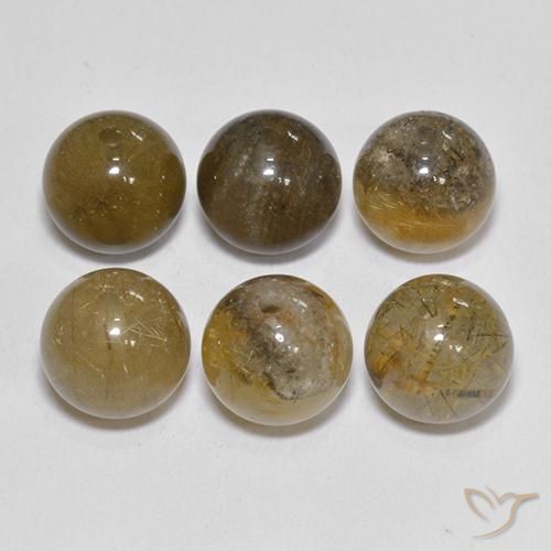 Gemme di Quarzo rutilo Marrone medio naturale da 21.41 ct, Sfera, Traslucido