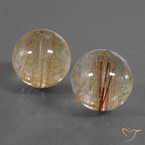 Gemme di Quarzo rutilo Marrone caldo naturale da 40.58 ct, Sfera, Trasparente