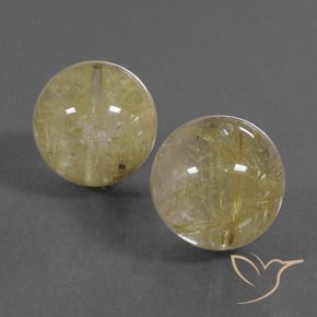 Gemme di Quarzo rutilo Giallo chiaro naturale da 38.74 ct, Sfera, Trasparente