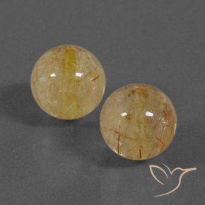 Gemme di Quarzo rutilo Marrone aranciato naturale da 14.10 ct, Sfera, Trasparente