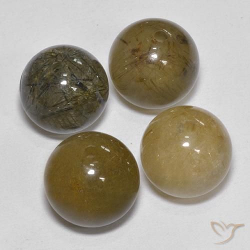 Gemme di Quarzo rutilo Marrone naturale da 17.91 ct, Sfera, Traslucido