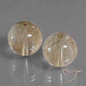 Gemme di Quarzo rutilo Marrone caldo naturale da 33.38 ct, Sfera, Trasparente