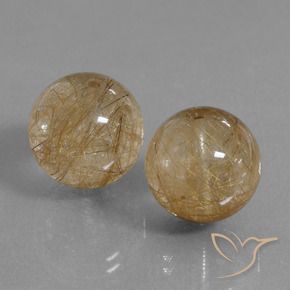 Gemme di Quarzo rutilo Dorato medio naturale da 27.53 ct, Sfera, Trasparente