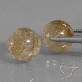 Gemme di Quarzo rutilo Dorato medio naturale da 27.53 ct, Sfera, Trasparente