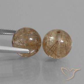 Gemme di Quarzo rutilo Marrone caldo naturale da 23.69 ct, Sfera, Trasparente