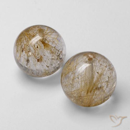 Gemme di Quarzo rutilo Marrone caldo naturale da 27.14 ct, Sfera, Trasparente