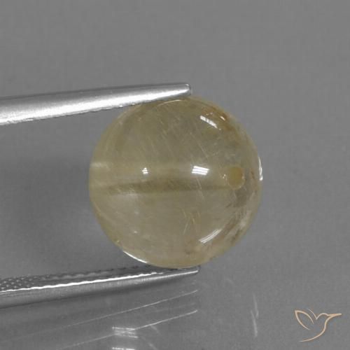 10.33ct Naturale Giallo chiaro Quarzo rutilo, Sfera, Trasparente
