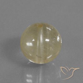 Quarzo rutilo Giallo chiaro naturale da 10.33 ct, Sfera, Trasparente