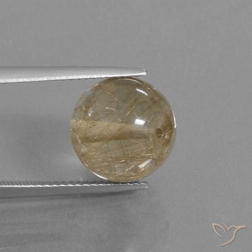 10.50ct Naturale Marrone Dorato Molto Chiaro Quarzo rutilo, Sfera, Trasparente