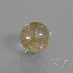 Quarzo rutilo Marrone Dorato Molto Chiaro naturale da 10.50 ct, Sfera, Trasparente