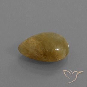 Quarzo rutilo Marrone Dorato Molto Chiaro naturale da 6.05 ct, Forma a pera, Traslucido