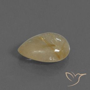 Quarzo rutilo Giallo Toscana naturale da 5.35 ct, Forma a pera, Trasparente