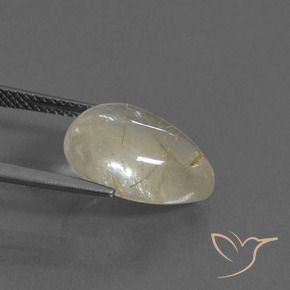 Quarzo rutilo Giallo terroso naturale da 7.05 ct, Forma a pera, Trasparente