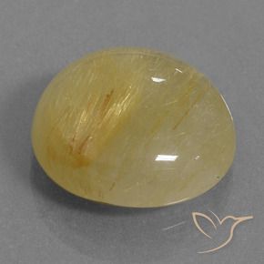 Quarzo rutilo Oro giallastro naturale da 10.27 ct, Rotondo, Traslucido