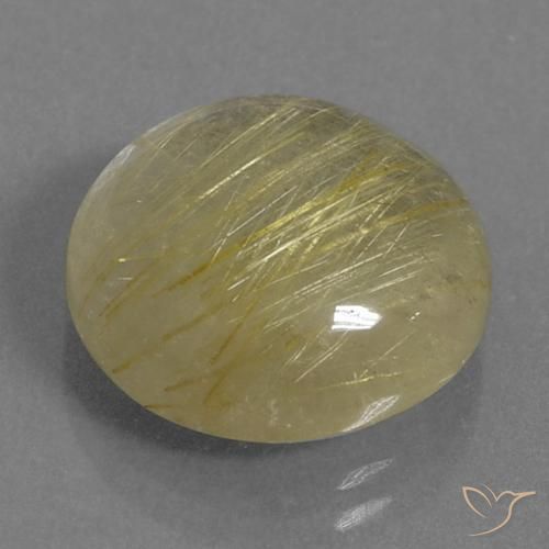 Quarzo rutilo Giallo chiaro naturale da 10.86 ct, Rotondo, Trasparente