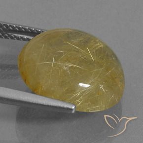 Quarzo rutilo Marrone Dorato Molto Chiaro naturale da 9.34 ct, Rotondo, Trasparente