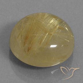 Quarzo rutilo Marrone Dorato Molto Chiaro naturale da 12.19 ct, Rotondo, Trasparente