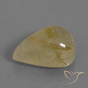 Quarzo rutilo Oro brillante naturale da 14.96 ct, Forma a pera, Trasparente