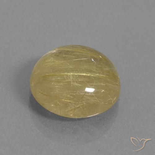 Quarzo rutilo Marrone Dorato Molto Chiaro naturale da 7.13 ct, Rotondo, Trasparente