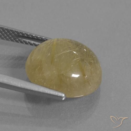 Quarzo rutilo Marrone Dorato Molto Chiaro naturale da 7.13 ct, Rotondo, Trasparente