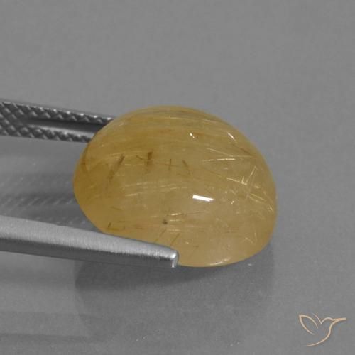 Quarzo rutilo Oro medio naturale da 7.98 ct, Rotondo, Trasparente