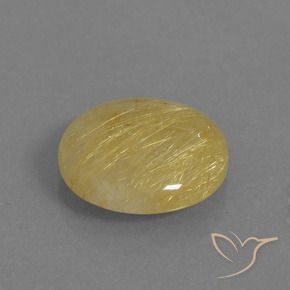 Quarzo rutilo Giallo dorato naturale da 5.28 ct, Rotondo, Traslucido