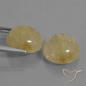 Gemme di Quarzo rutilo Oro medio naturale da 16.70 ct, Rotondo, Trasparente