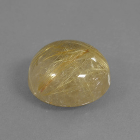 Quarzo rutilato naturale dorato da 13,56 ct, taglio rotondo, traslucido