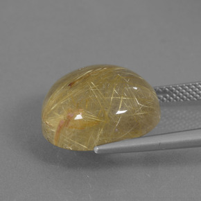 Quarzo rutilato naturale dorato da 13,56 ct, taglio rotondo, traslucido