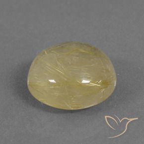 Quarzo rutilo Giallo Toscana naturale da 9.58 ct, Rotondo, Trasparente