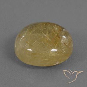 Quarzo rutilo Oro medio naturale da 12.46 ct, Rotondo, Traslucido