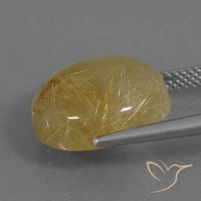 Quarzo rutilo Oro medio naturale da 12.46 ct, Rotondo, Traslucido
