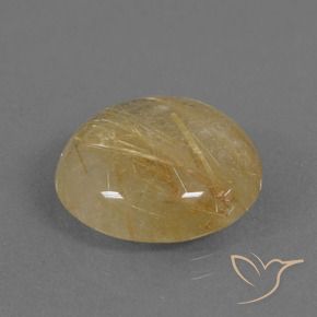 Quarzo rutilo Giallo dorato naturale da 9.41 ct, Rotondo, Traslucido